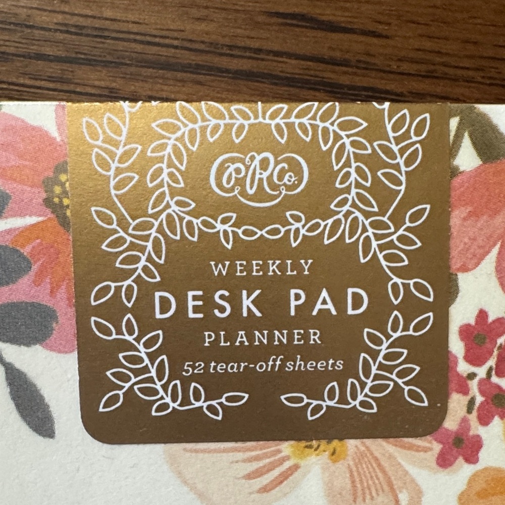 Rifle Paper Co. Marguerite Weekly Desk Pad. - Picture 3 of 3